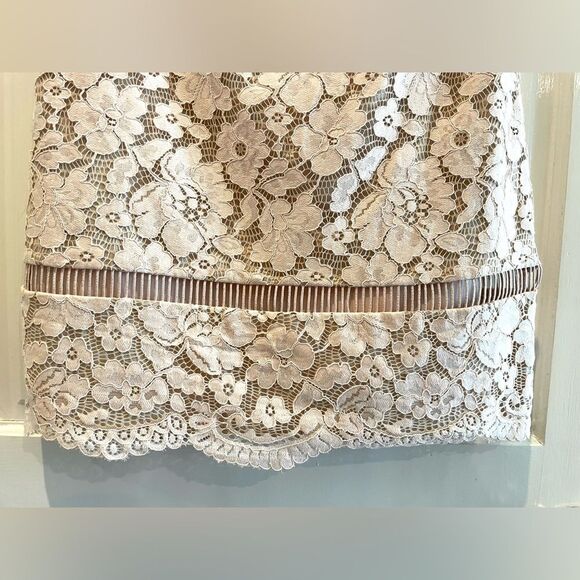 Vince Camuto Cap Sleeves Mini Blush Pink Lace Sheath‎ Dress Size 8 - Picture 4 of 9